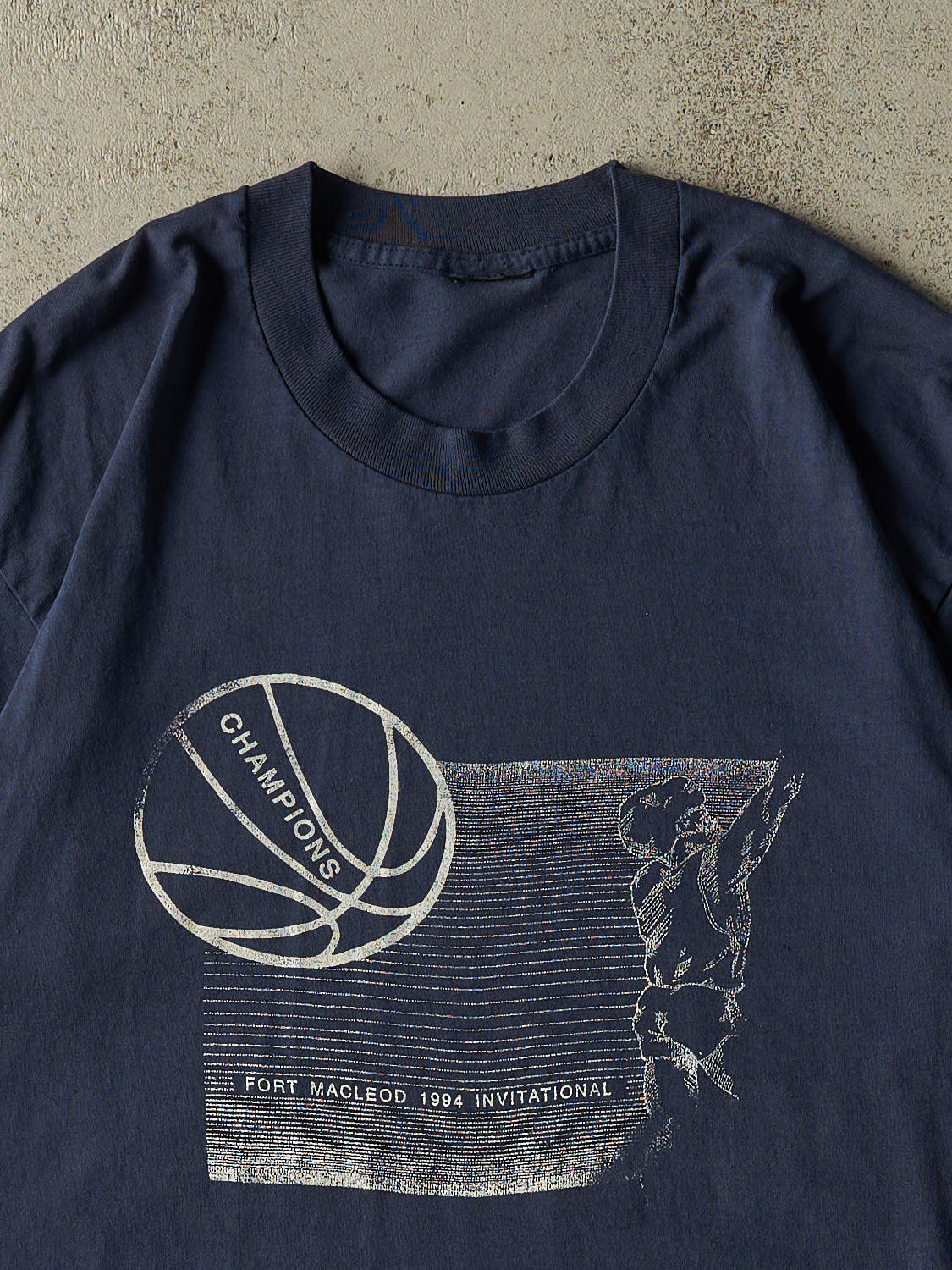 Vintage 94' Navy Blue Fort Macleod Invitational Champions Single Stitch Tee (XL)