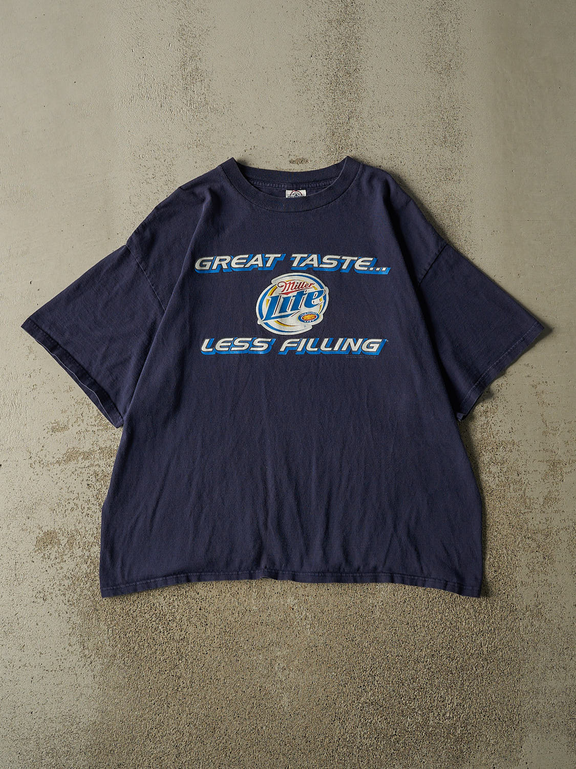 Vintage 05' Navy Blue Miller Lite Beer Tee (L/XL)