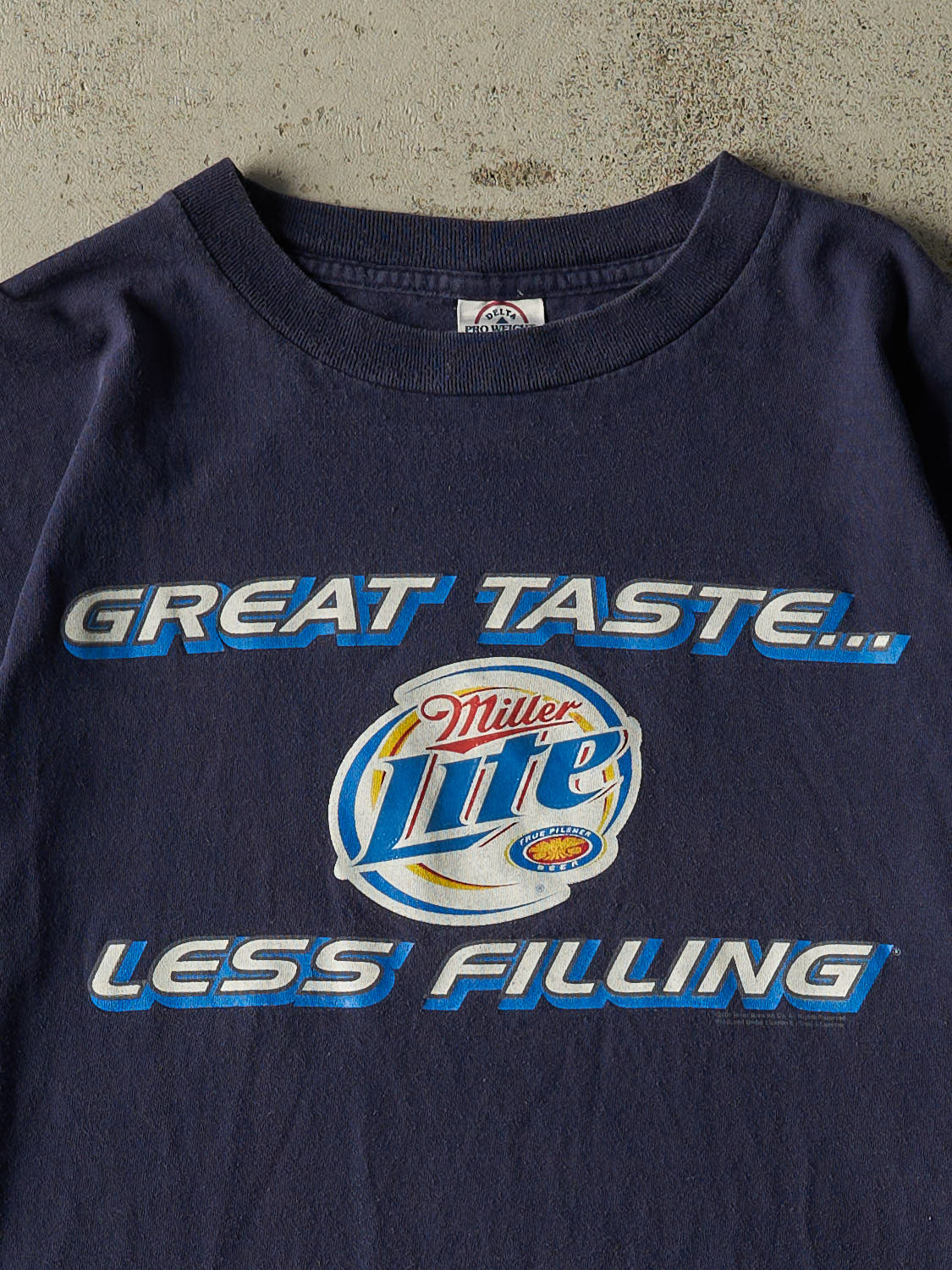 Vintage 05' Navy Blue Miller Lite Beer Tee (L/XL)