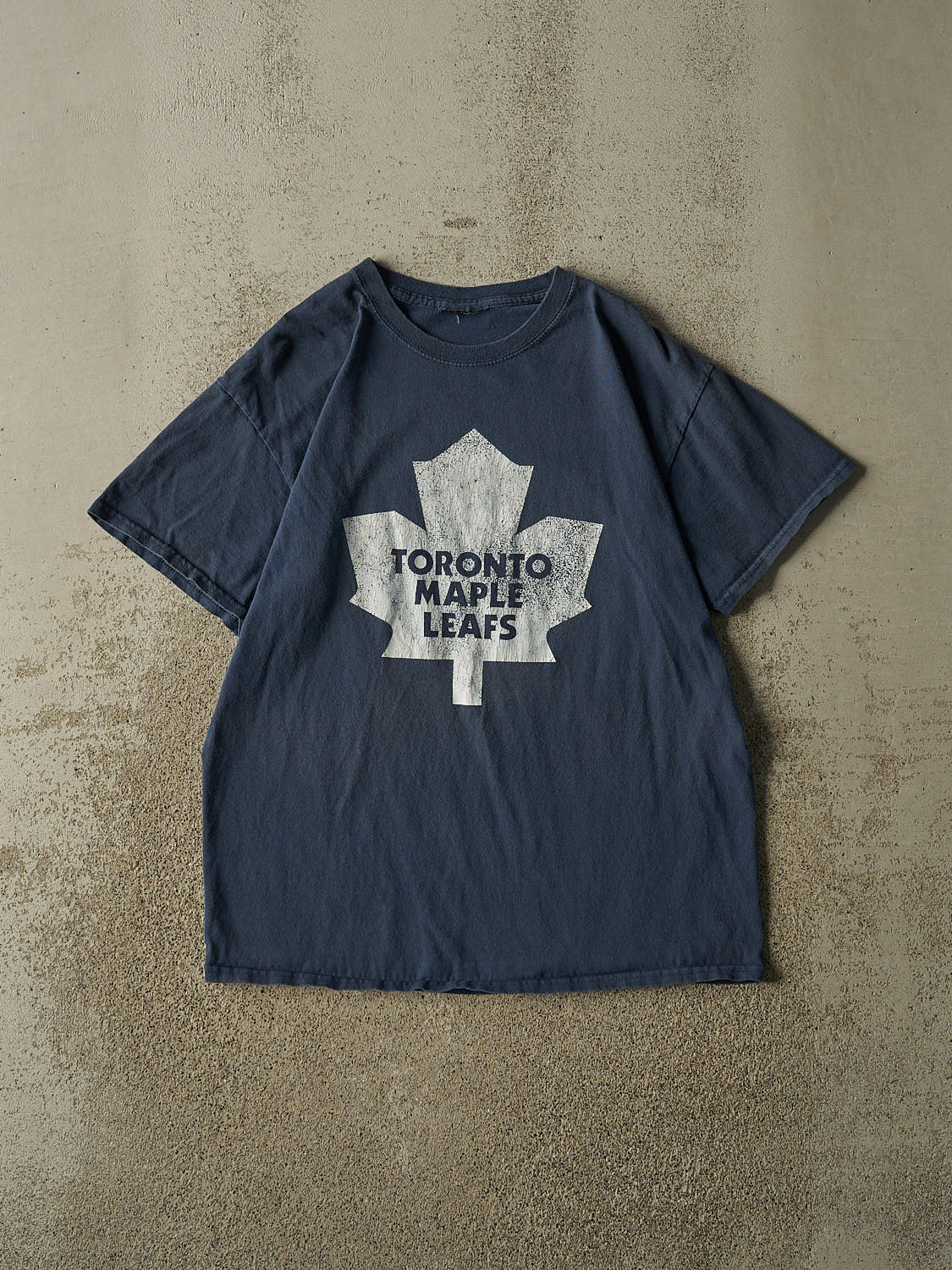 Vintage Y2K Navy Blue Toronto Maple Leafs #21 Salming Tee (L)