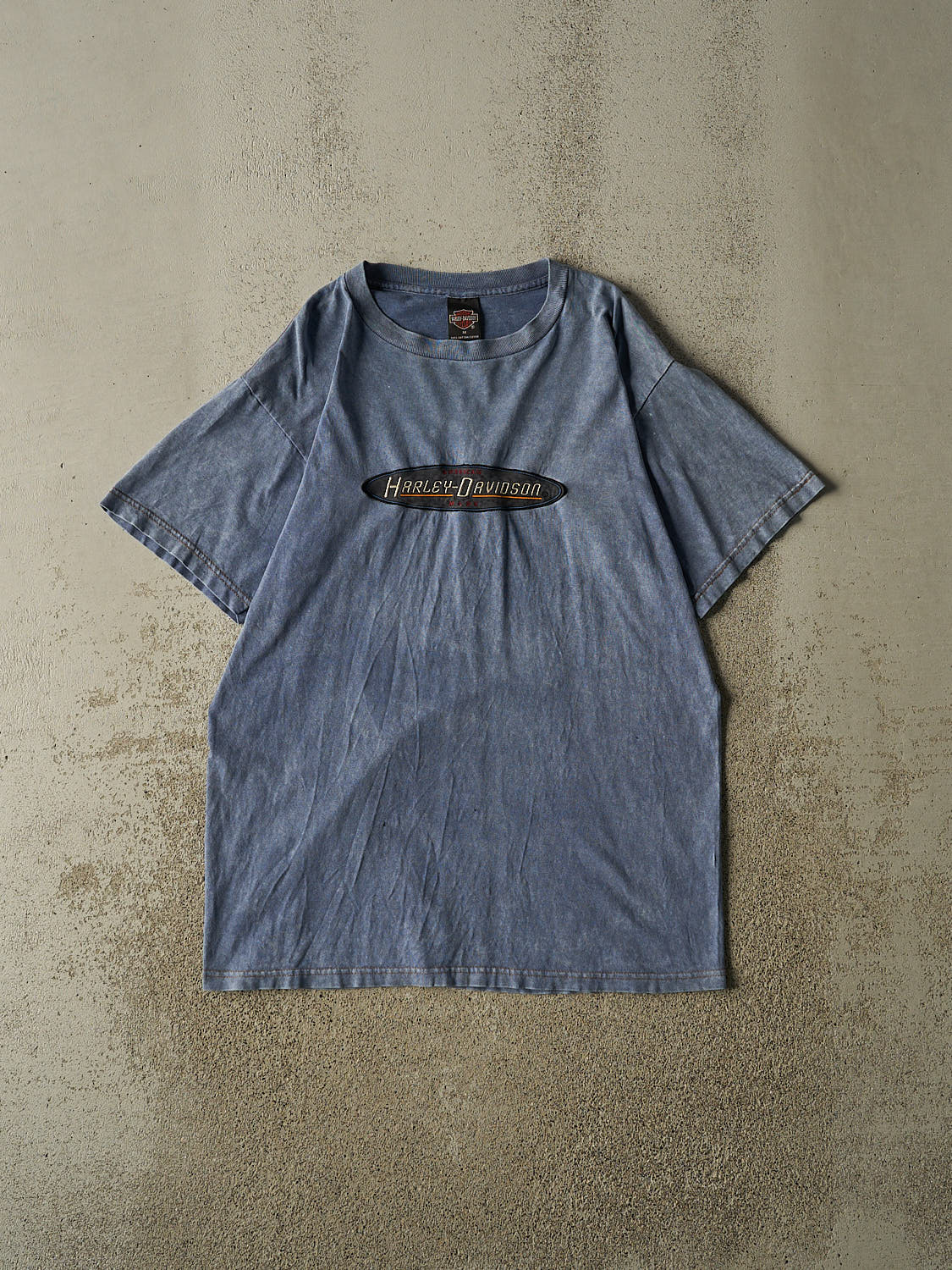 Vintage 97' Washed Blue Harley Davidson Baton Rouge Tee (L)