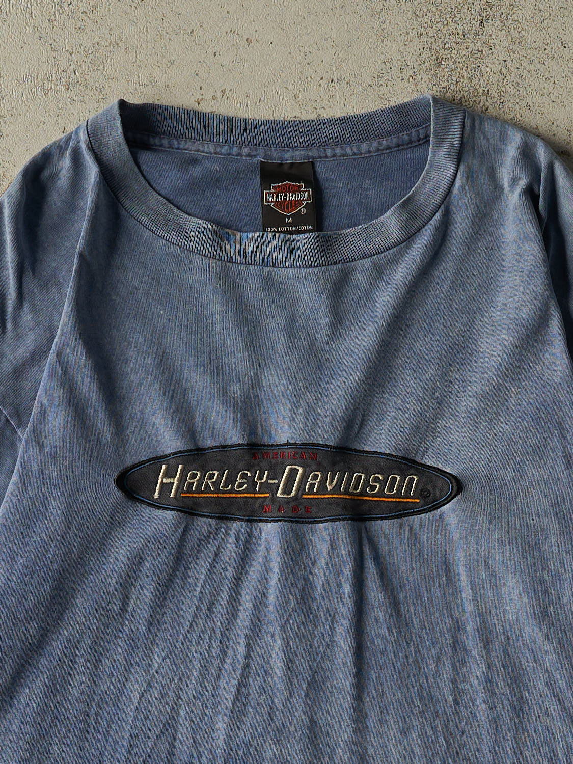 Vintage 97' Washed Blue Harley Davidson Baton Rouge Tee (L)