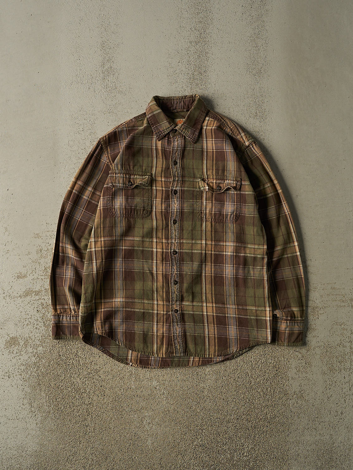 Vintage Y2K Green Timberland Flannel Button Up Long Sleeve (M/L)
