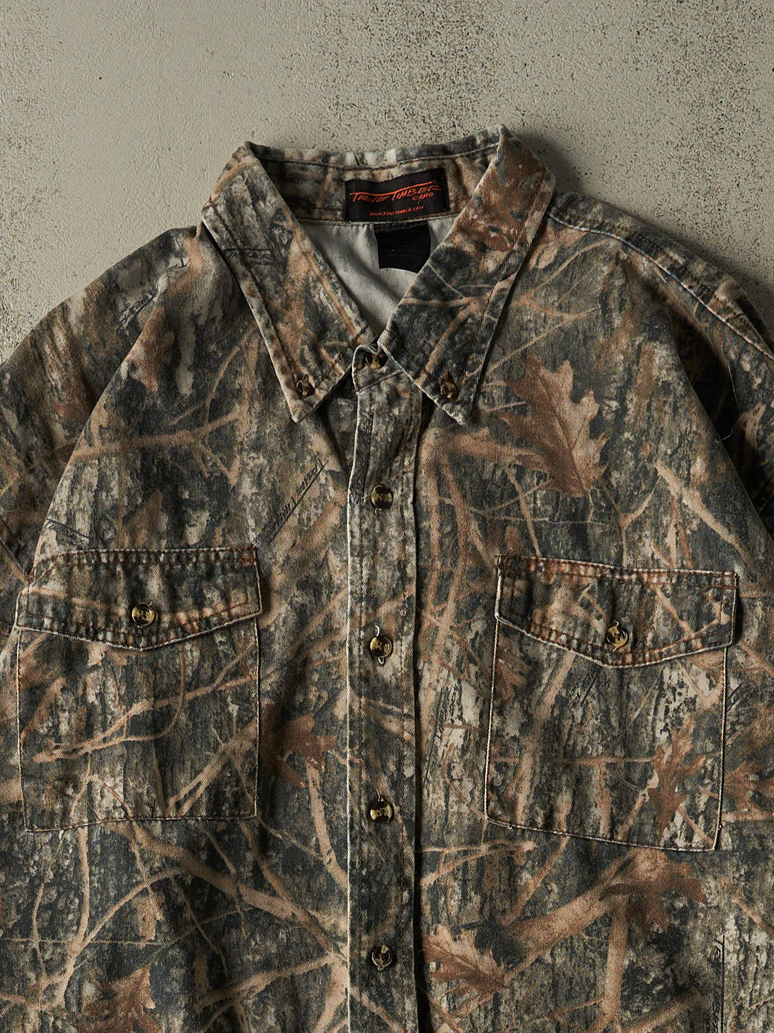 Vintage 90s Camo True Timber Button Up Long Sleeve (XXL/XXXL)