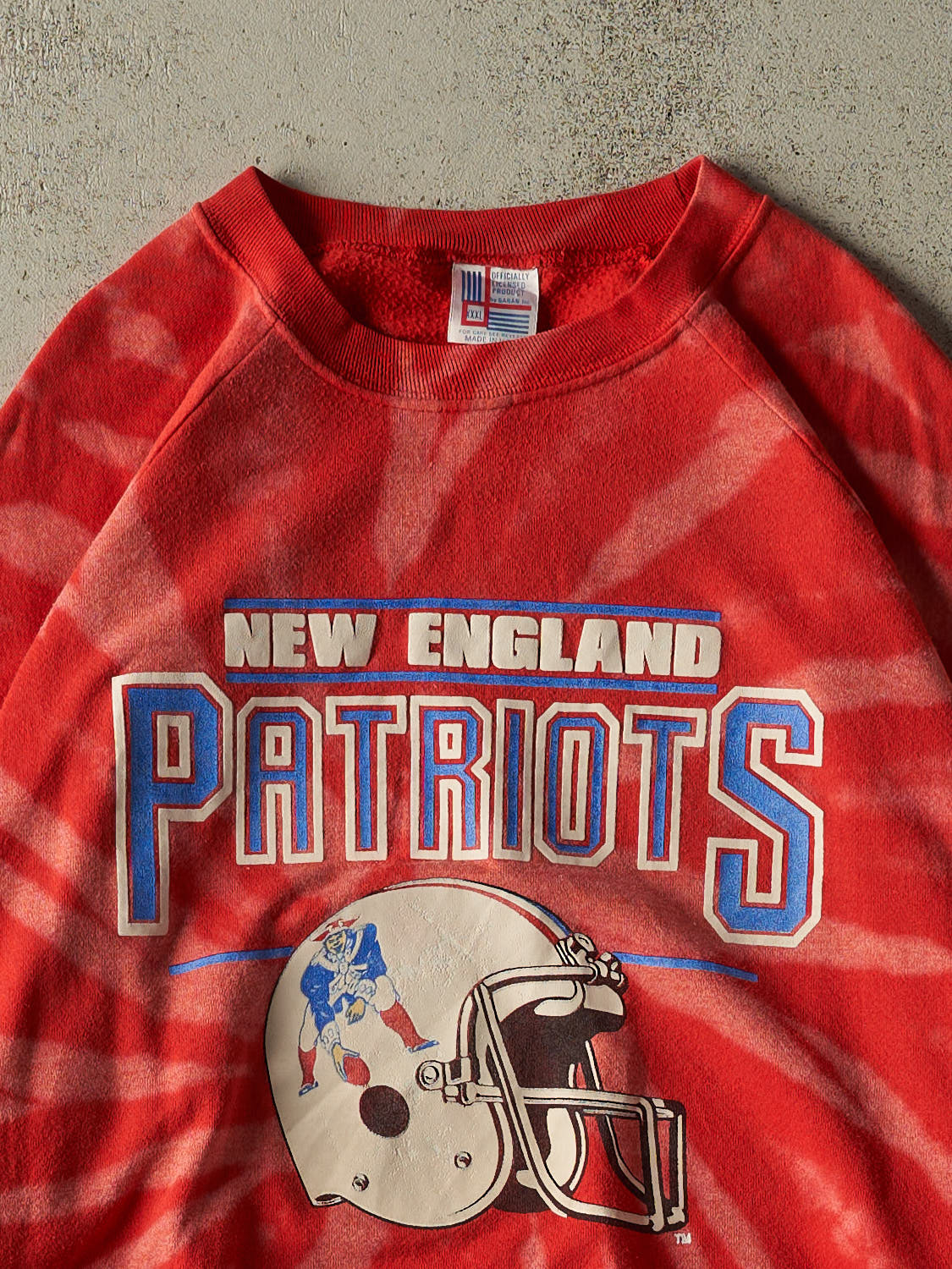 Vintage 80s Red New England Patriots Crewneck (XL/XXL)