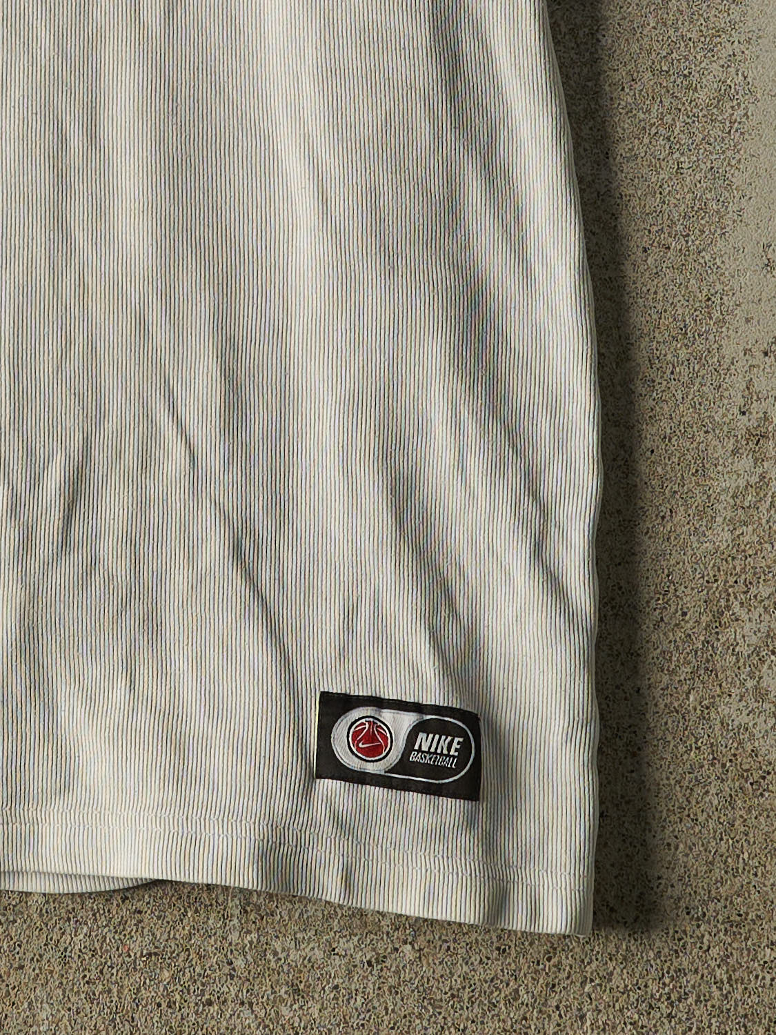 Vintage Y2K Beige Nike Basketball Textured Tee (XL/XXL)
