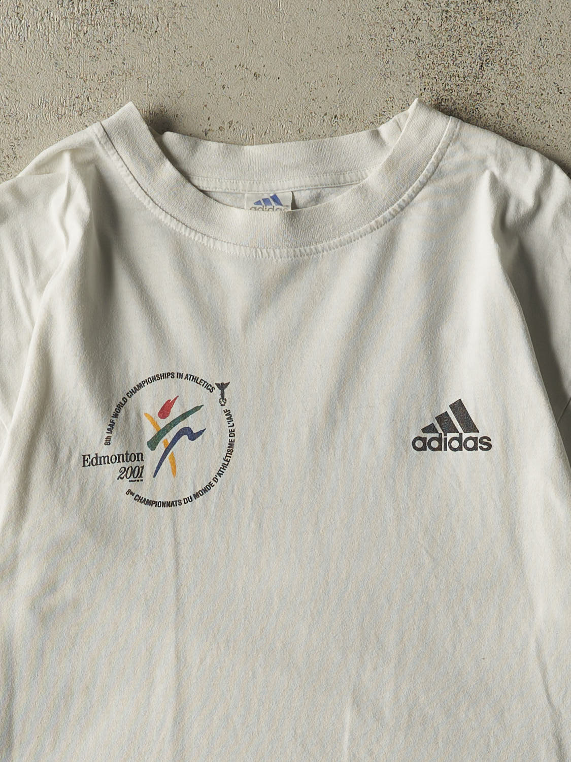 Vintage 01' White IAAF World Championships Adidas Tee (M/L)