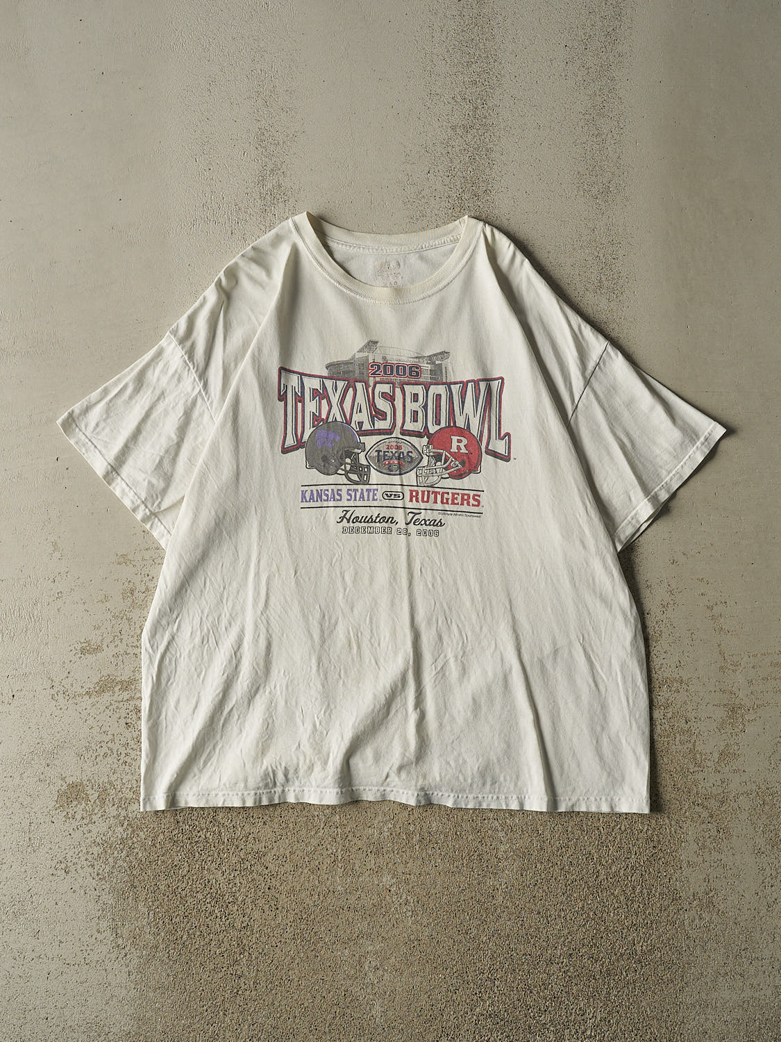Vintage 06' White Texas Bowl Kansas State vs Rutgers Tee (XL/XXL)