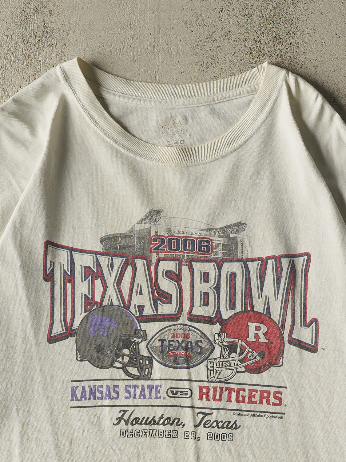 Vintage 06' White Texas Bowl Kansas State vs Rutgers Tee (XL/XXL)