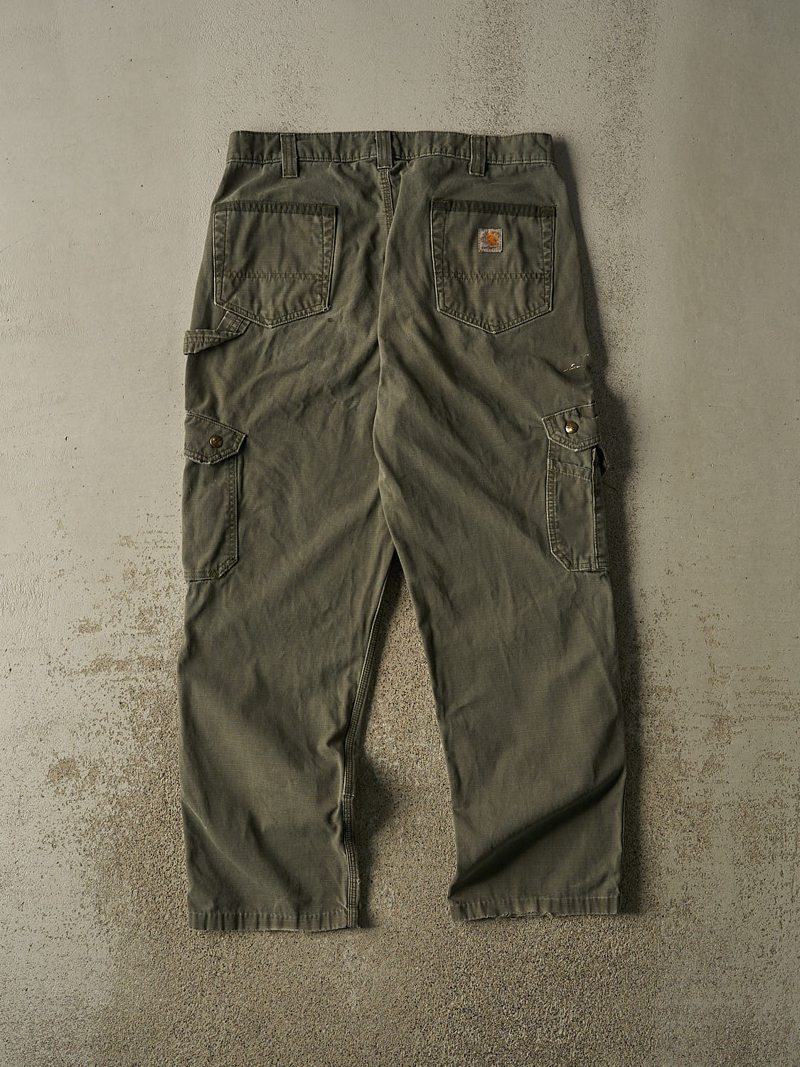 Vintage Y2K Green Carhartt Double Knee Cargo Carpenter Pants (36x29)