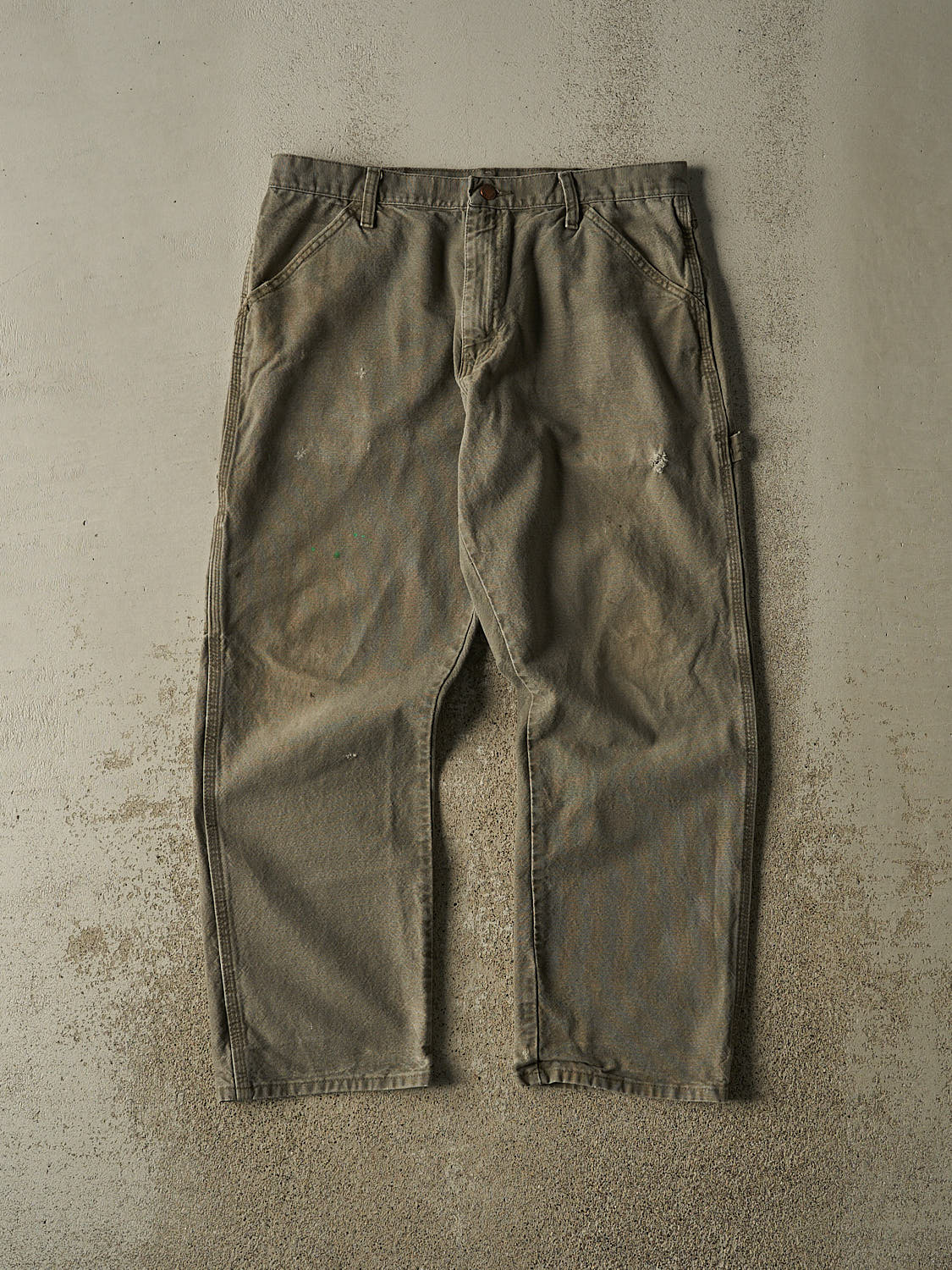 Vintage 90s Green Rustler Carpenter Pants (33x28)
