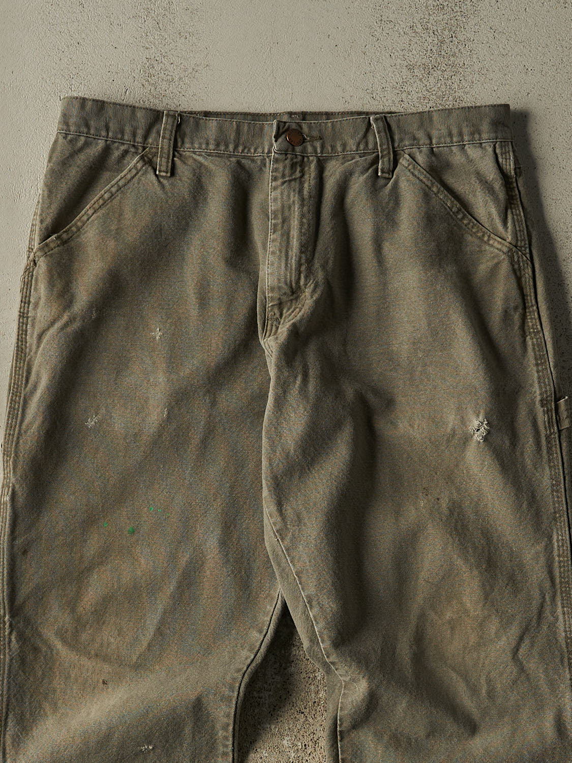 Vintage 90s Green Rustler Carpenter Pants (33x28)