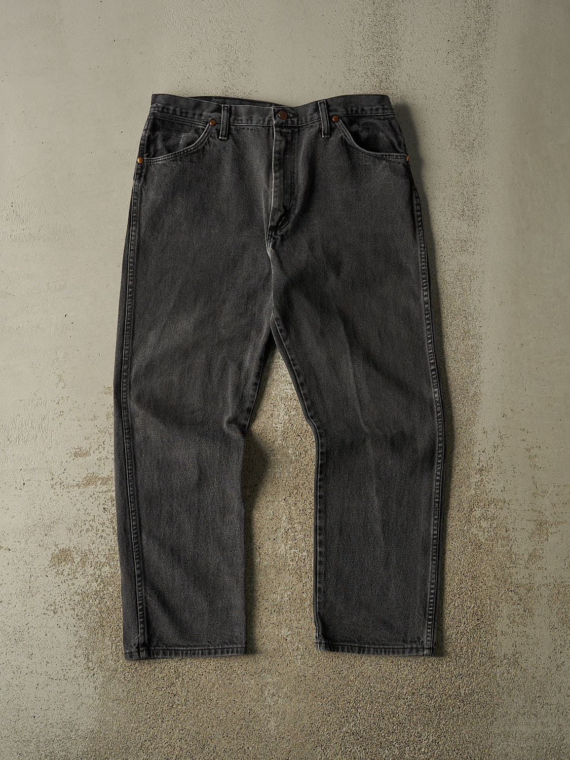 Vintage 90s Faded Black Wrangler Jeans (35x29)