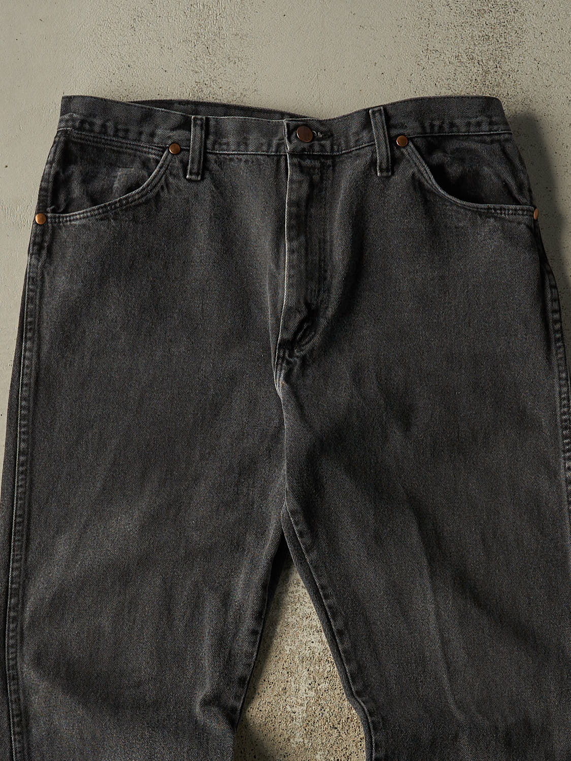 Vintage 90s Faded Black Wrangler Jeans (35x29)