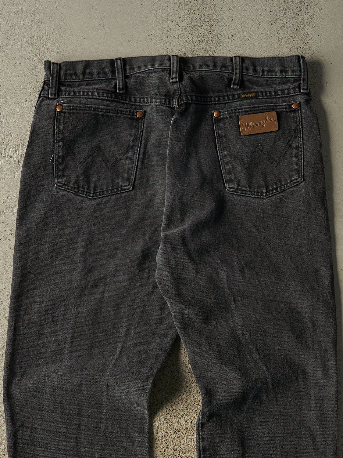 Vintage 90s Faded Black Wrangler Jeans (35x29)