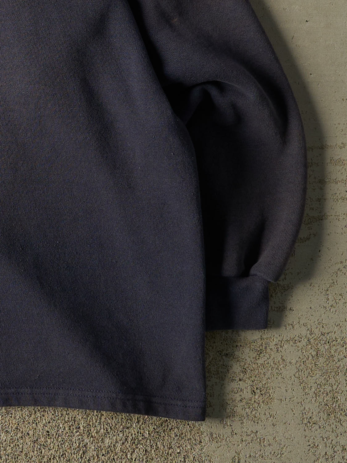 Vintage 90s Sun Faded Navy Quarter Zip Sweater (XXL)