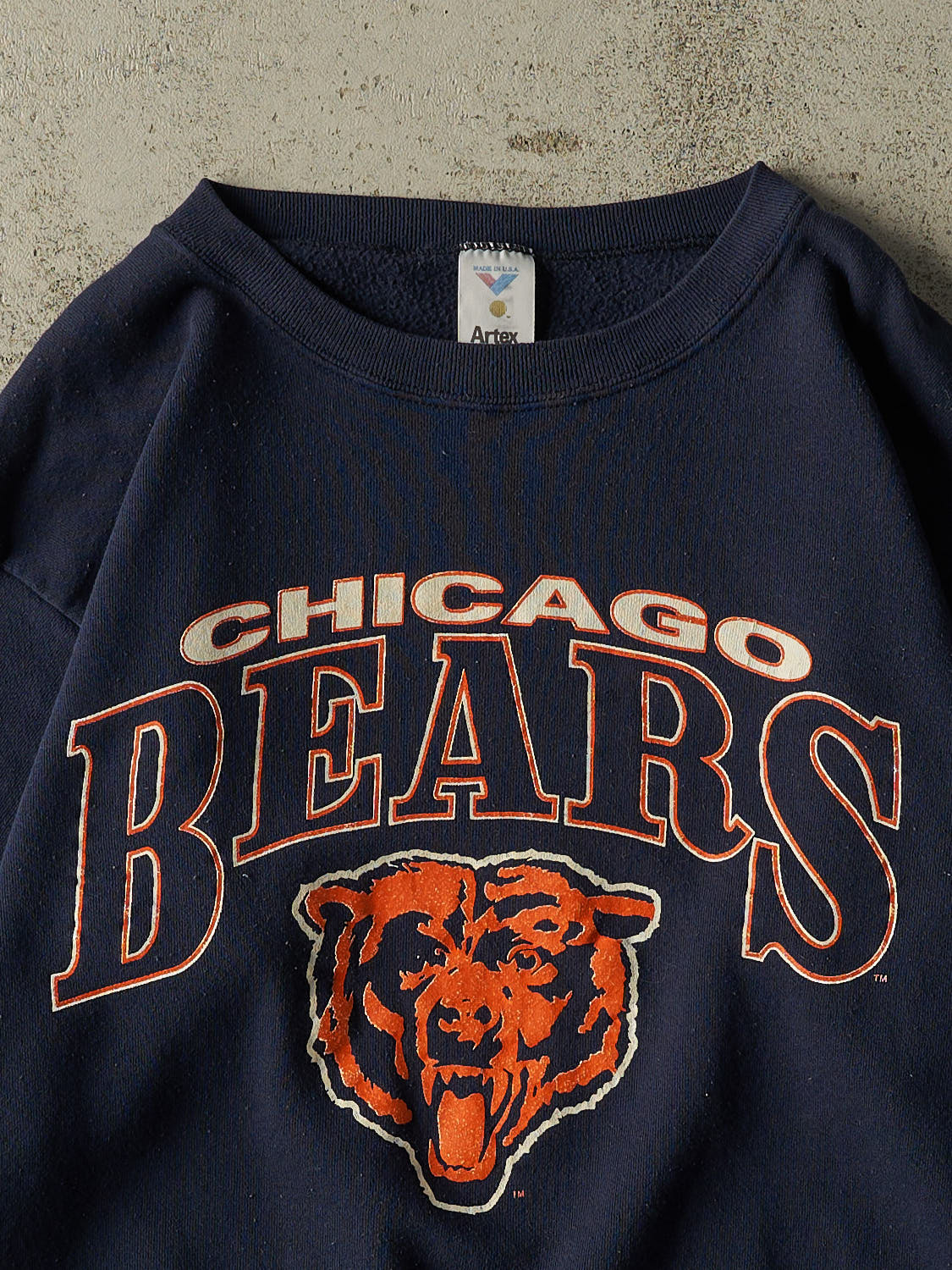 Vintage 90s Navy Blue Chicago Bears Crewneck (M/L)