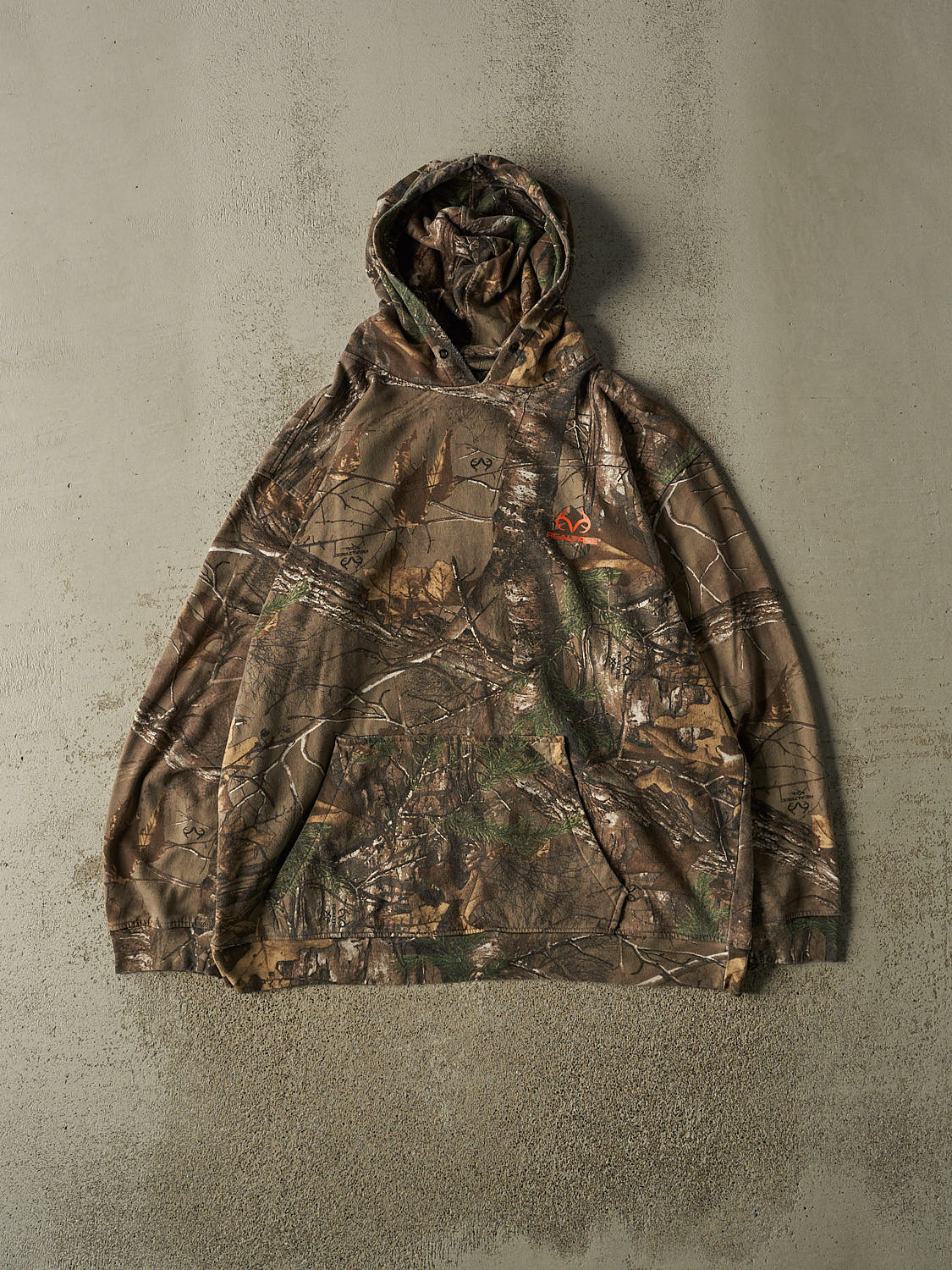 Vintage Y2K Camo Realtree Logo Hoodie (XL)