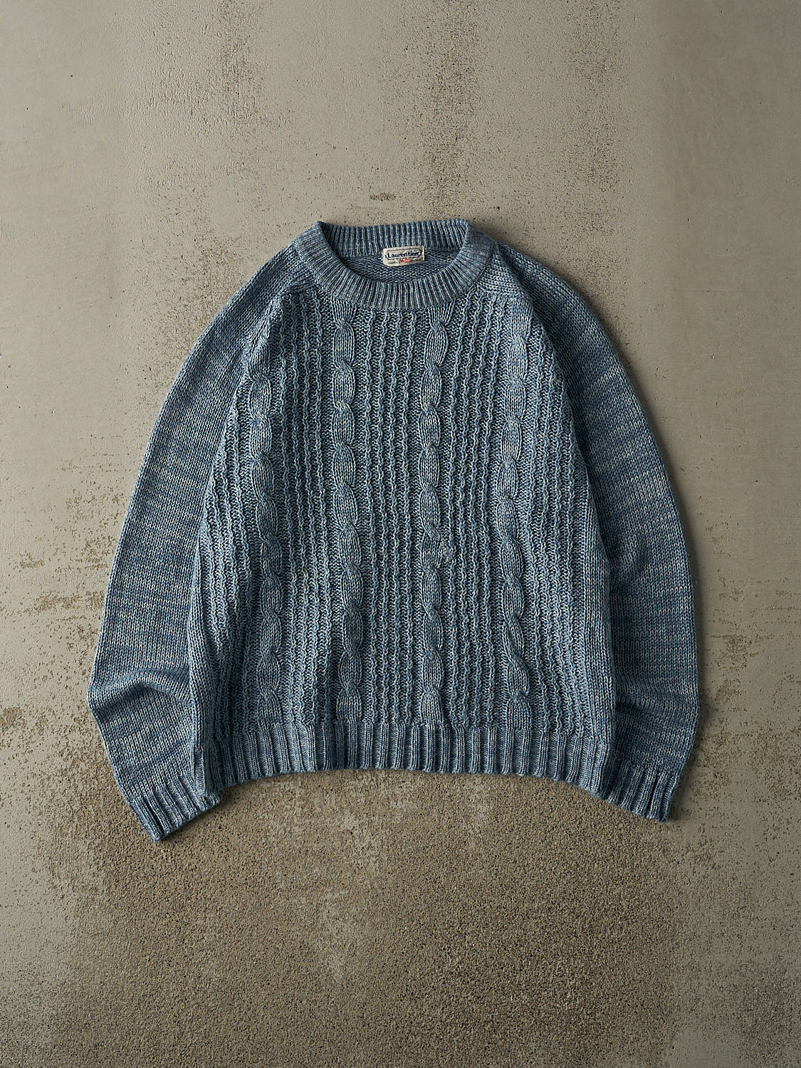 Vintage 80s Blue Cable Knit (M)
