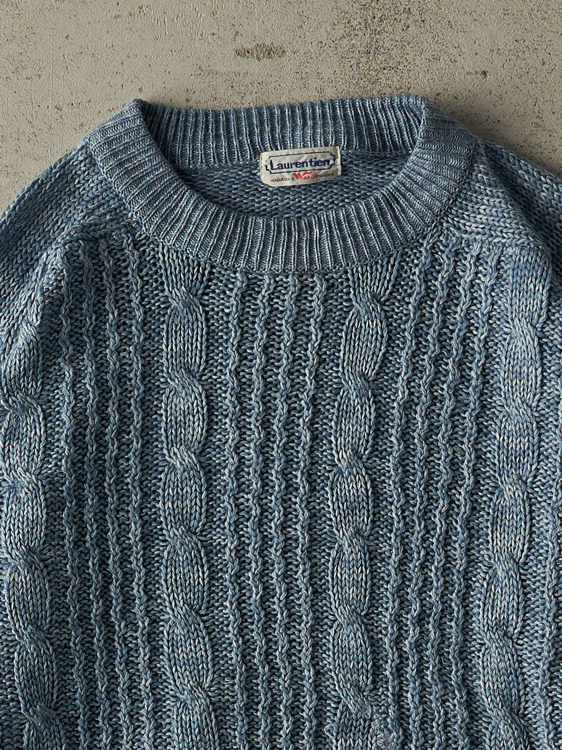 Vintage 80s Blue Cable Knit (M)