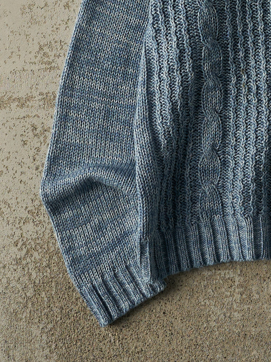 Vintage 80s Blue Cable Knit (M)
