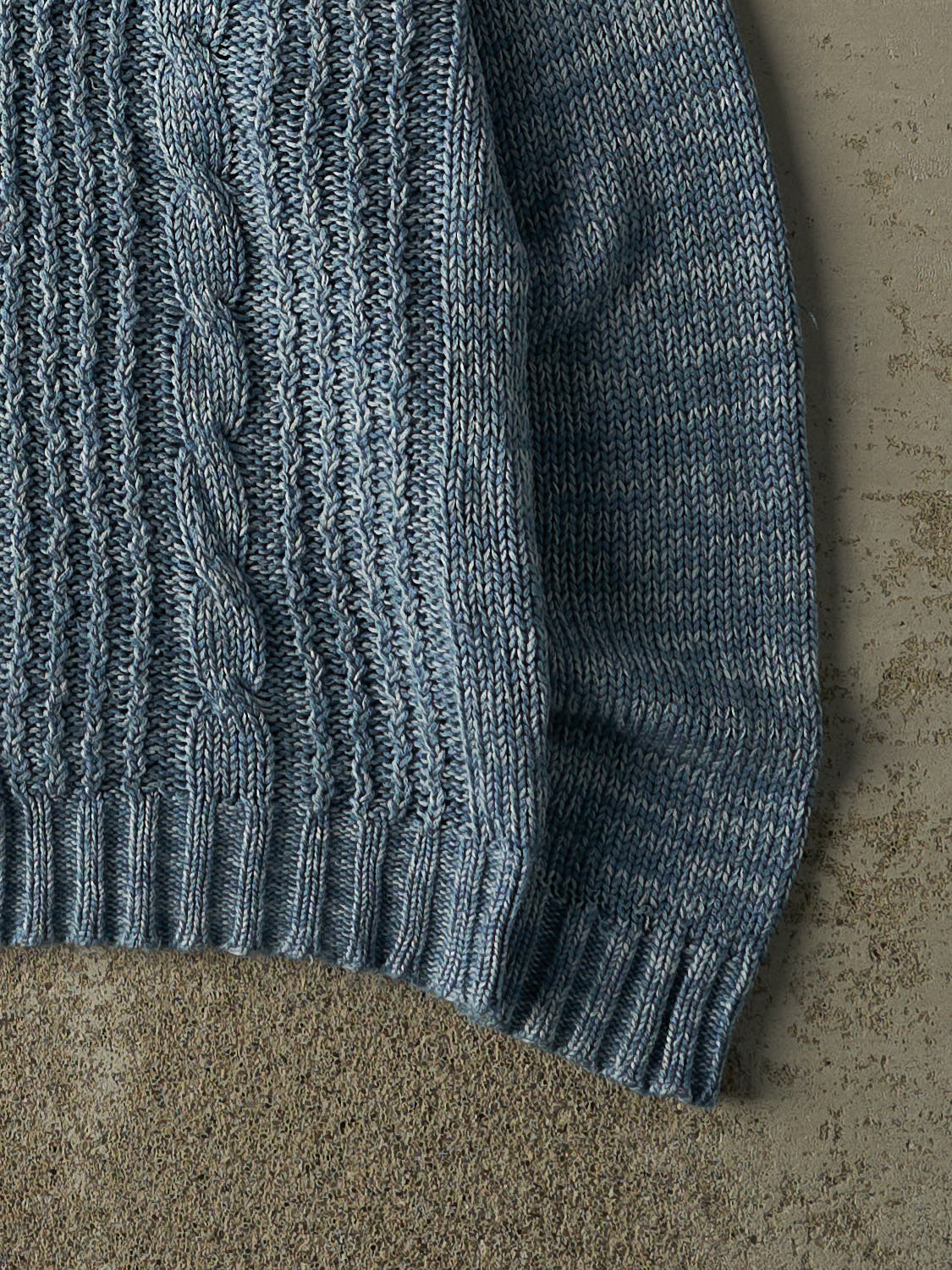 Vintage 80s Blue Cable Knit (M)