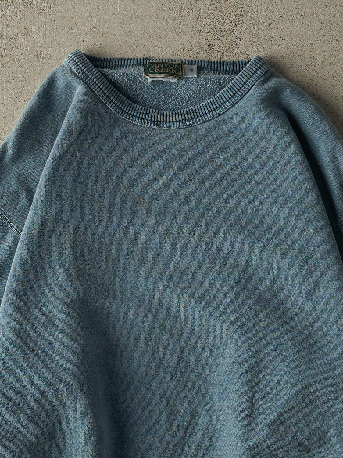 Vintage 90s Teal Blank Crewneck (M)