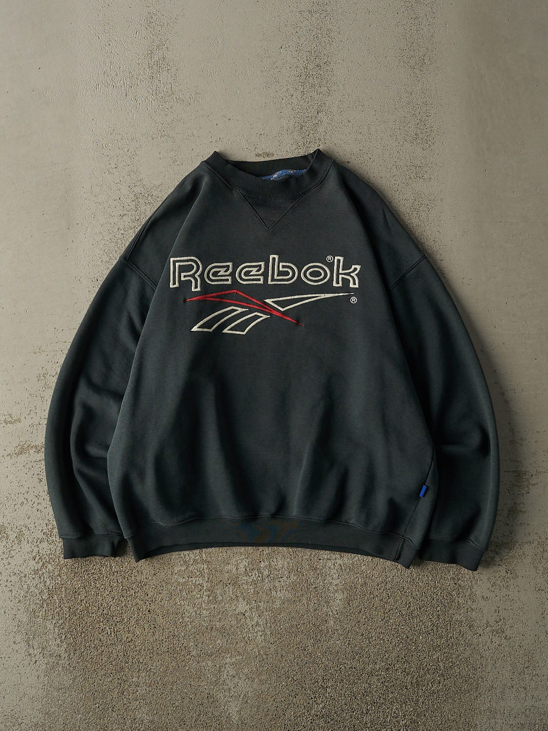 Vintage 90s Washed Green Reebok Logo Crewneck (M)