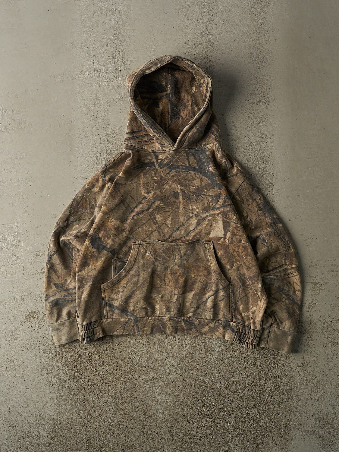 Vintage 90s Camo Blank Hoodie (M)