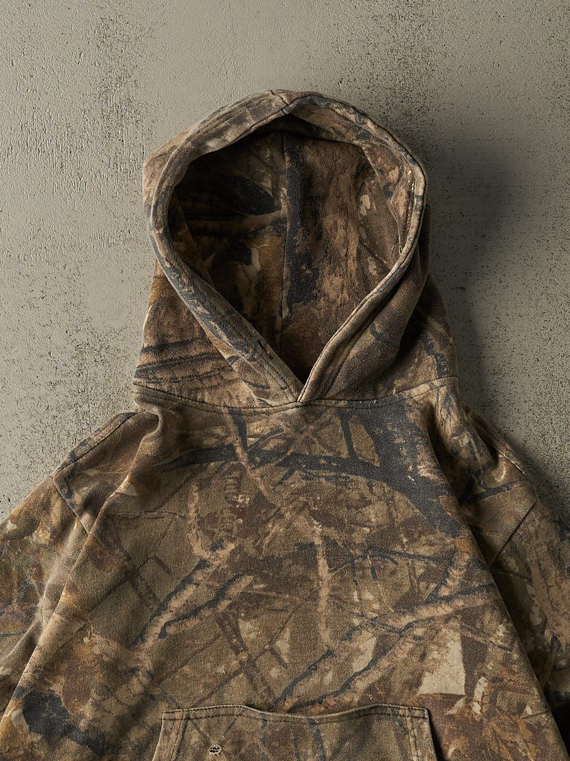 Vintage 90s Camo Blank Hoodie (M)