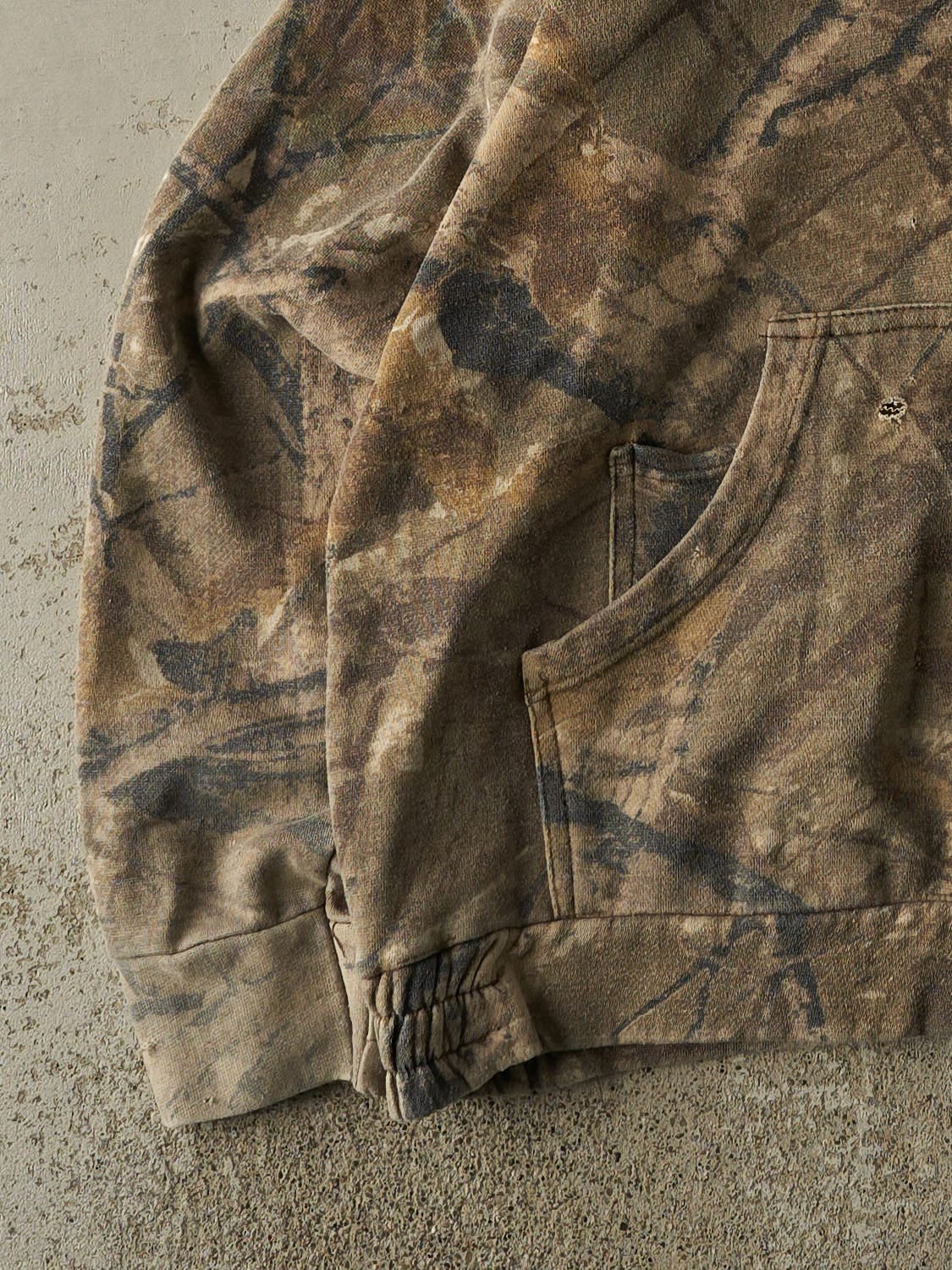 Vintage 90s Camo Blank Hoodie (M)