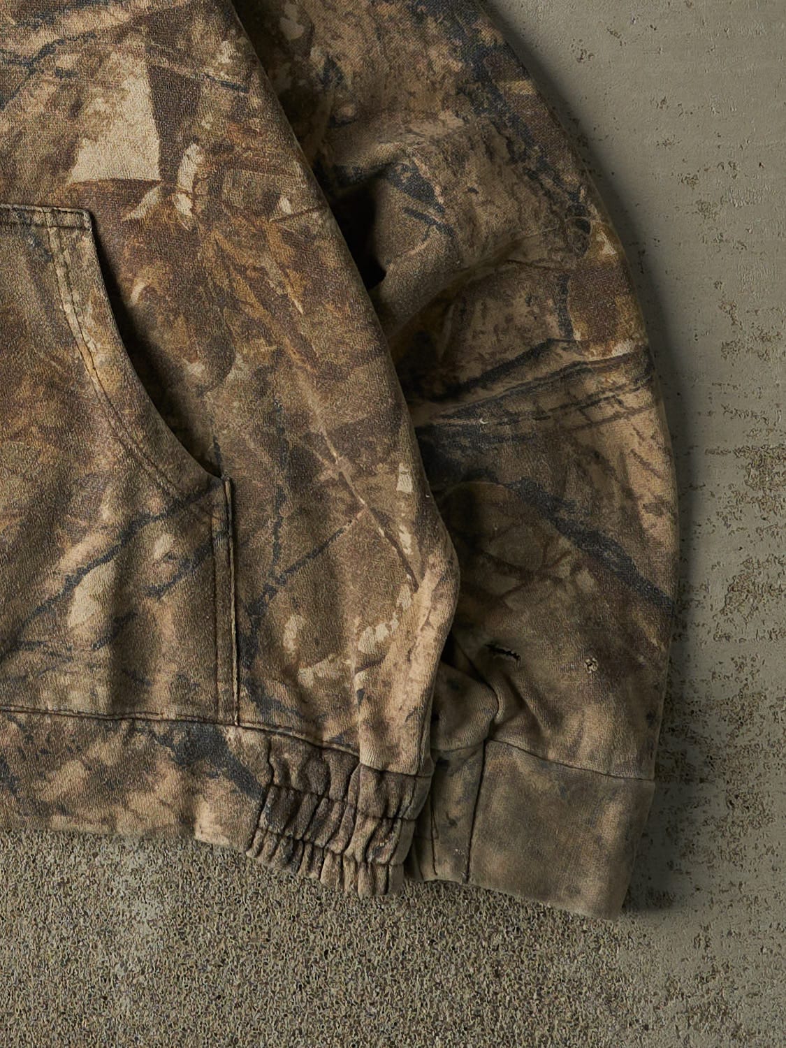Vintage 90s Camo Blank Hoodie (M)