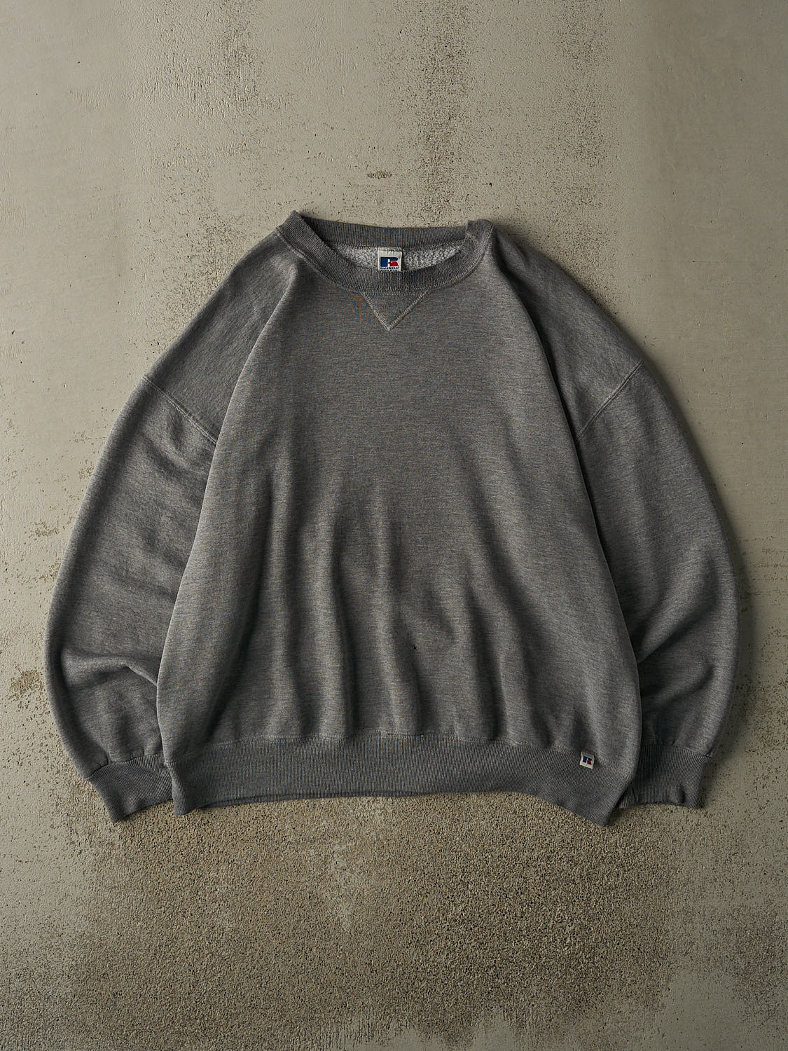 Vintage 90s Grey Russell Athetic Blank Crewneck (XL/XXL)