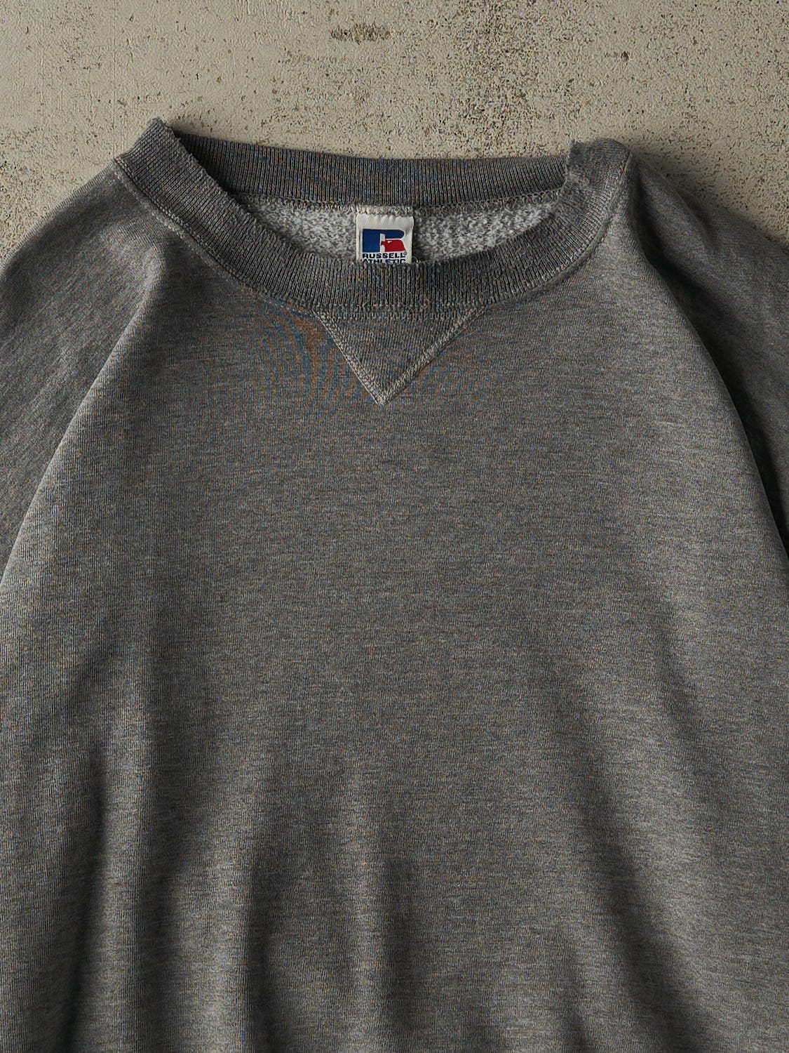 Vintage 90s Grey Russell Athetic Blank Crewneck (XL/XXL)