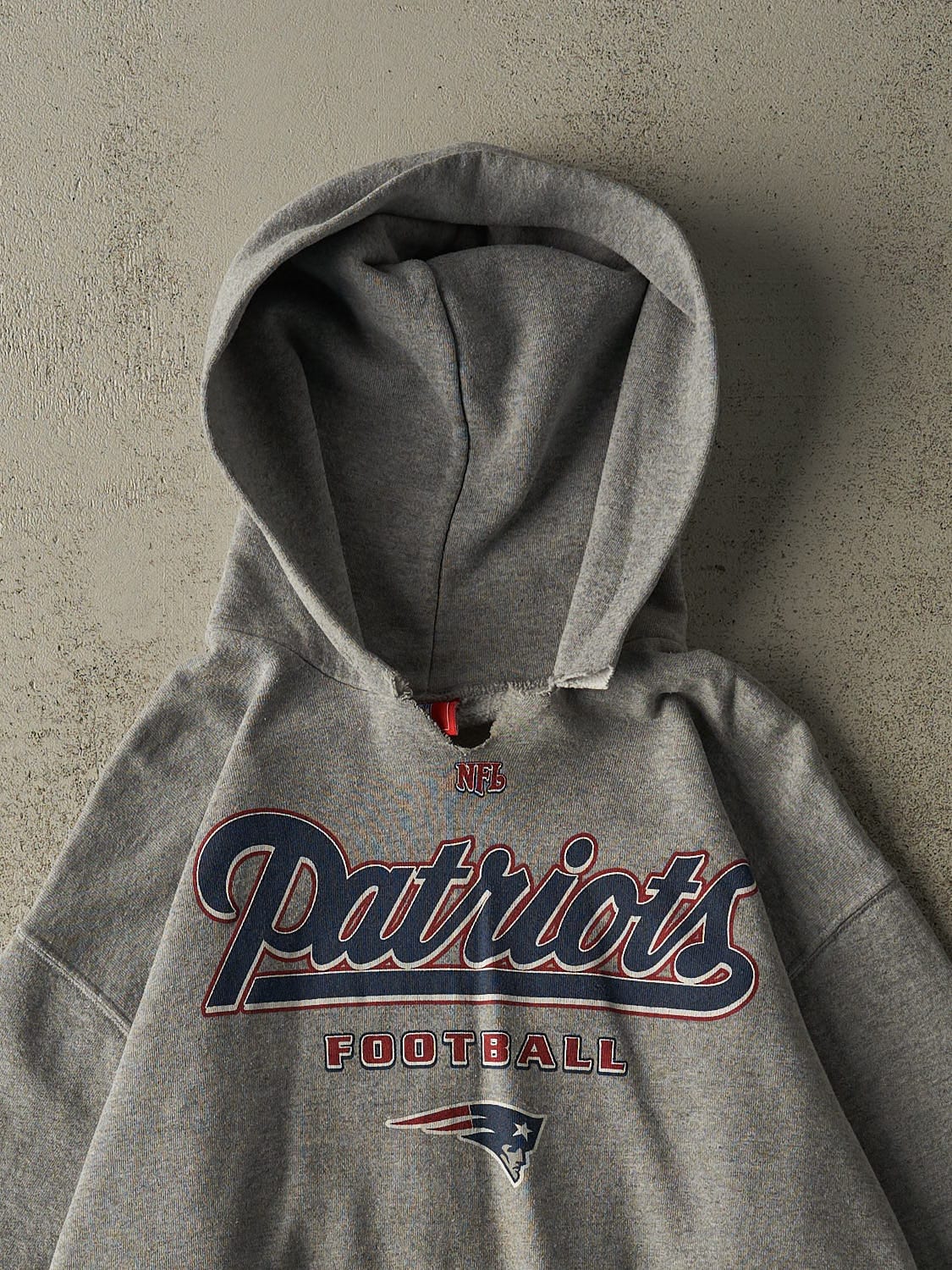 Vintage 90s Grey New England Patriots Hoodie (M/L)