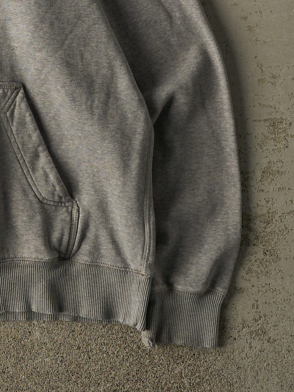 Vintage Y2K Grey Nike Embroidered Hoodie (L/XL)