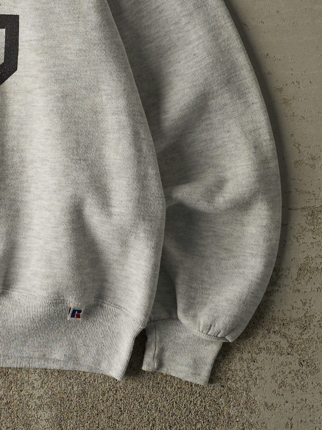 Vintage 90s Heather Grey Russell Athletic Cedarville Trojans Crewneck (L)