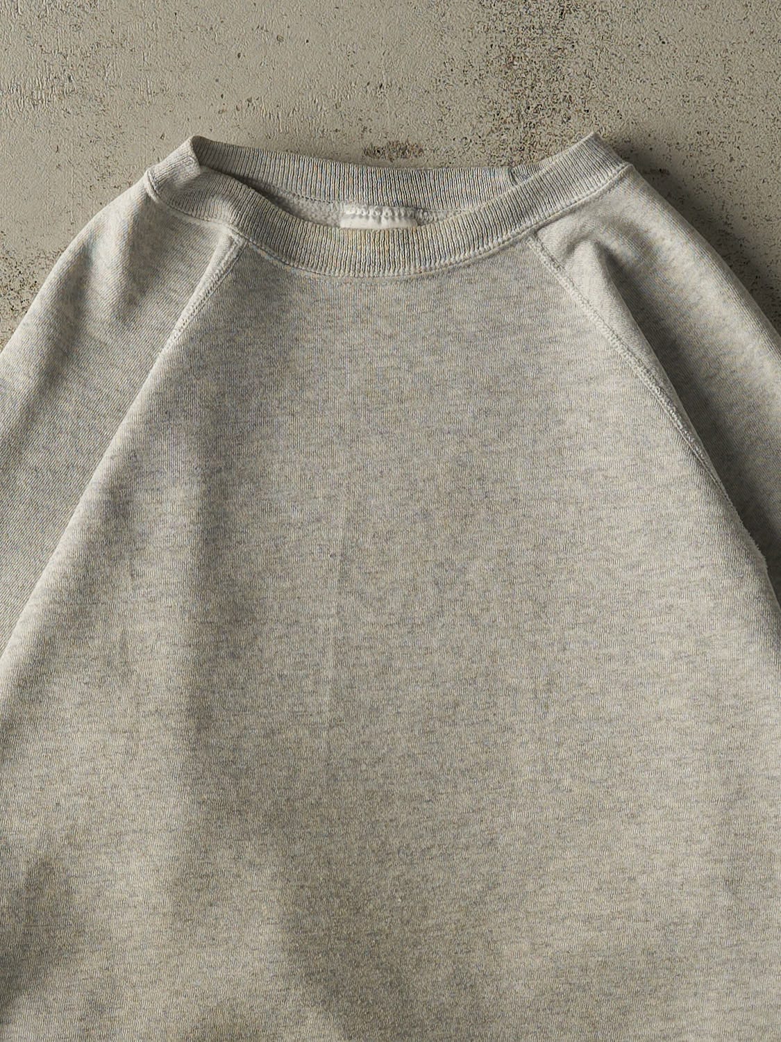 Vintage 80s Heather Grey Blank Crewneck (L)