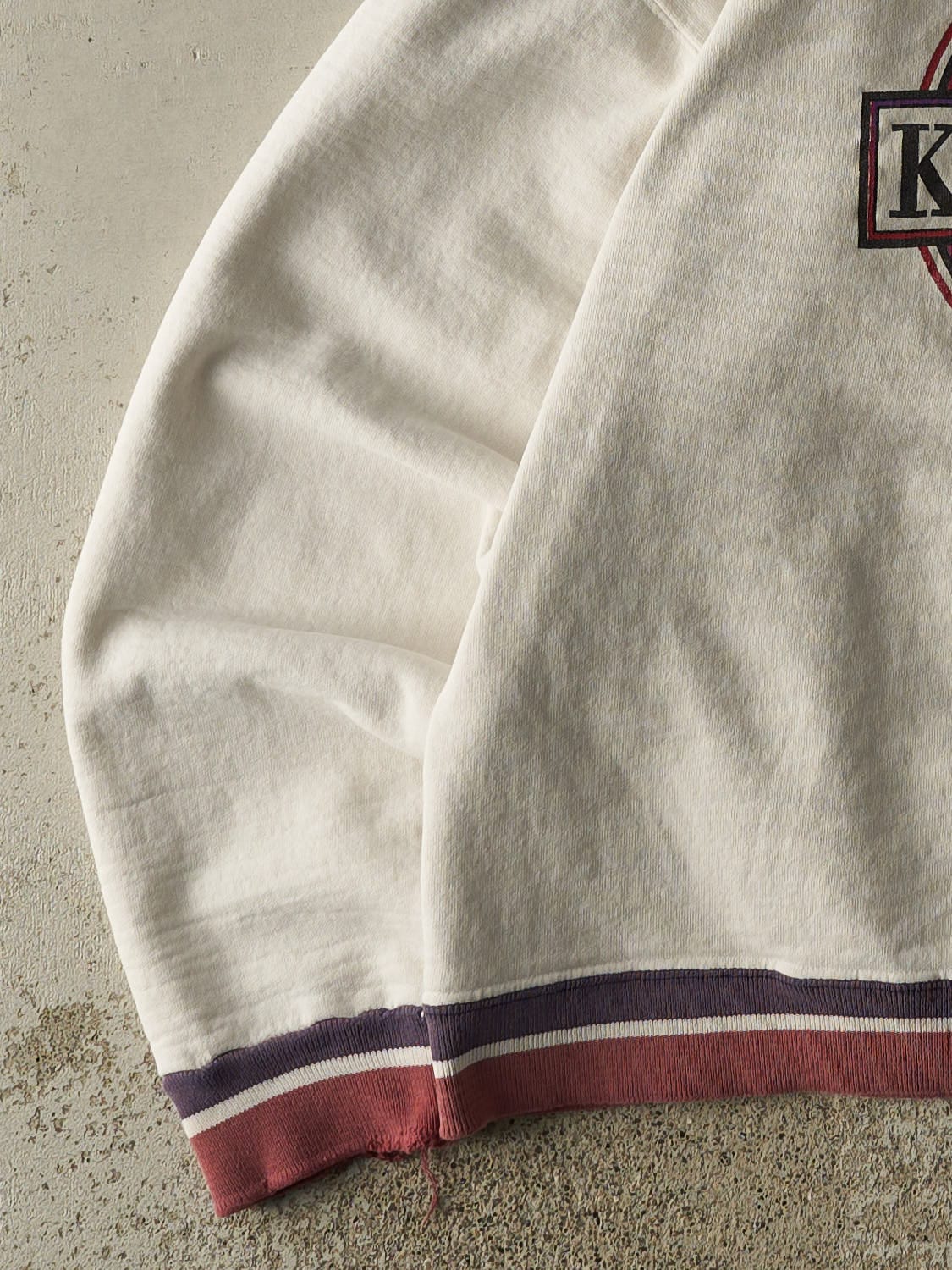 Vintage 90s White Kenworth Ribbed Crewneck (S/M)