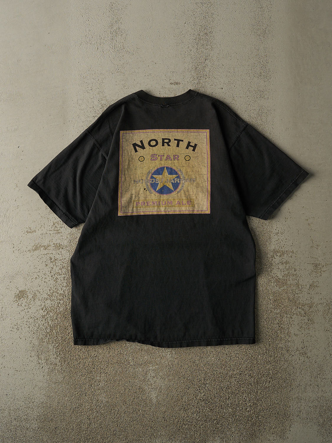 Vintage 90s Faded Black Rock Bottom Brewery Tee (M/L)