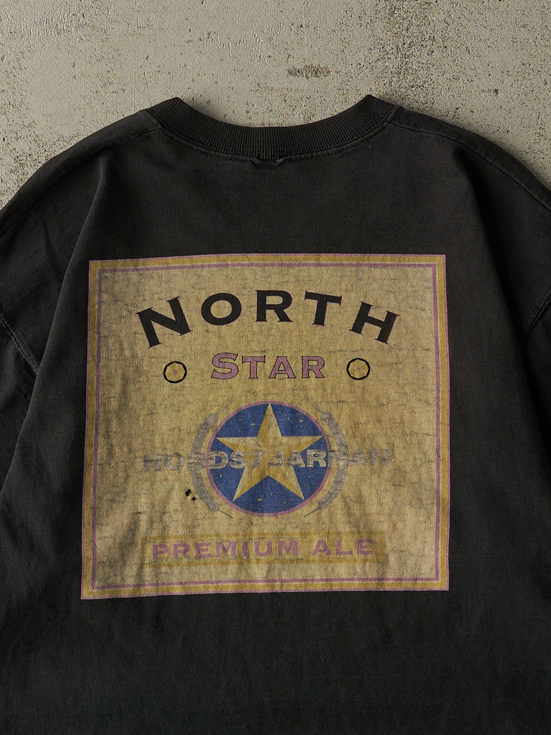 Vintage 90s Faded Black Rock Bottom Brewery Tee (M/L)