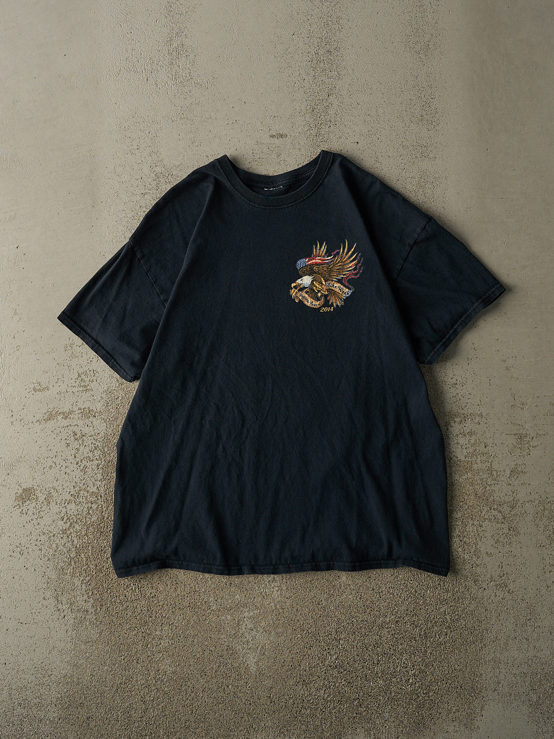 Vintage 14' Faded Black Daytona Beach Bike Week Tee (L)