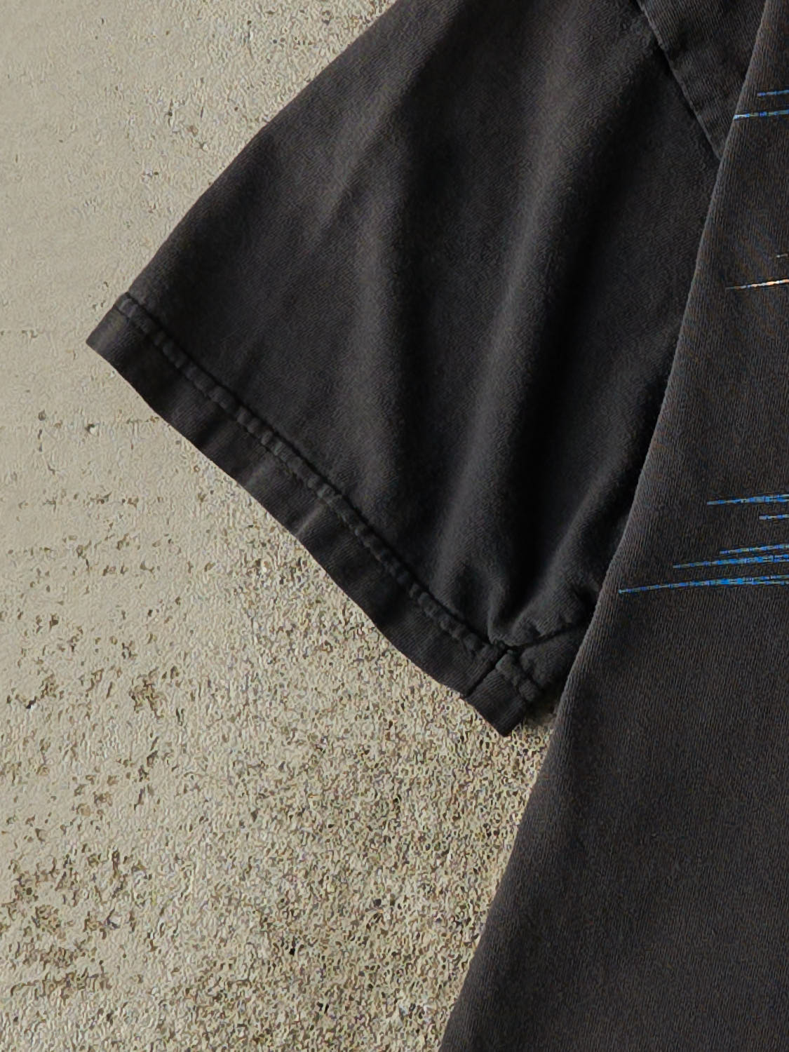 Vintage Y2K Sun Faded Black Fox Racing Tee (S/M)