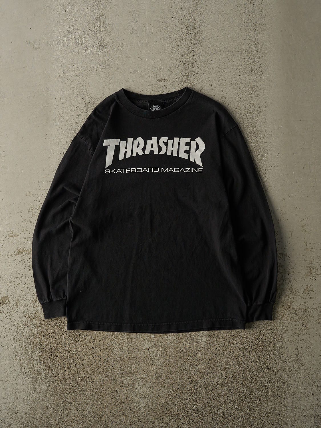 Vintage Y2K Black Thrasher Long Sleeve (S/M)