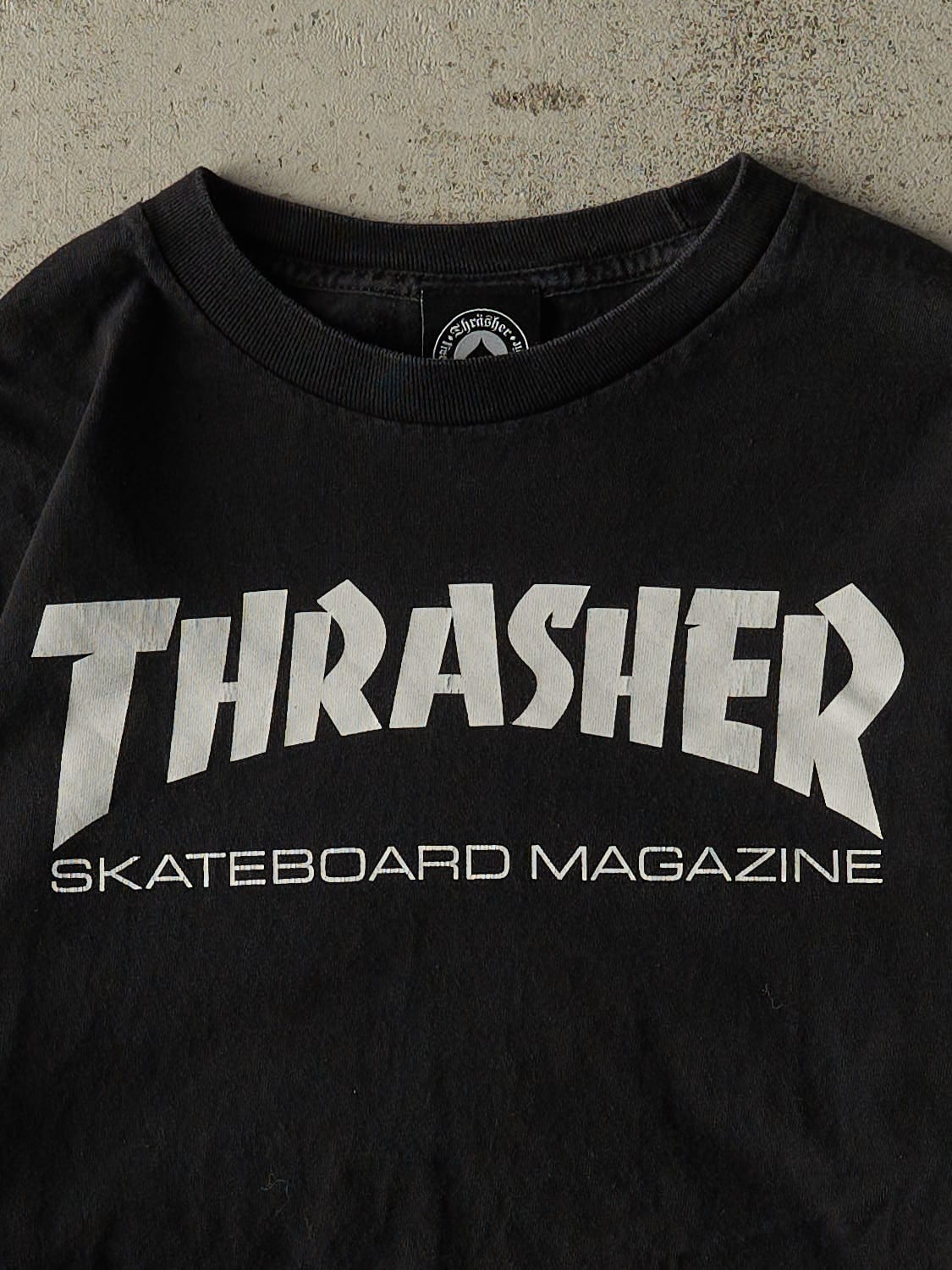 Vintage Y2K Black Thrasher Long Sleeve (S/M)
