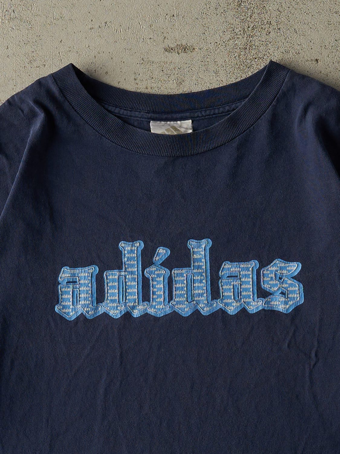 Vintage Y2K Navy Blue Adidas Tee (XL)