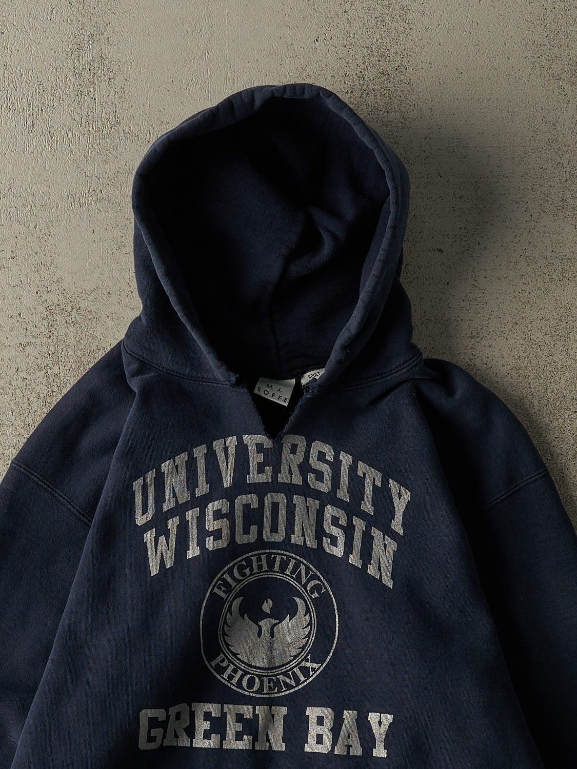 Vintage Y2K Navy Blue University of Wisconsin Green Bay Hoodie (S/M)