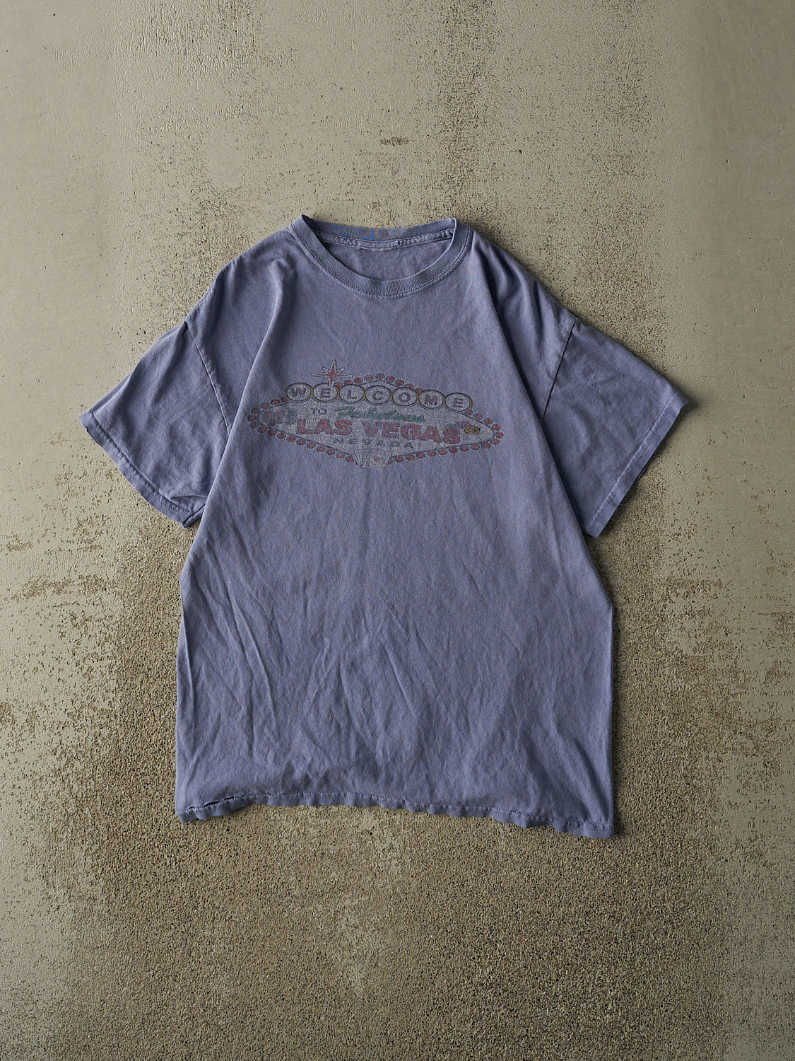 Vintage Y2K Blue Las Vegas Tee (S/M)