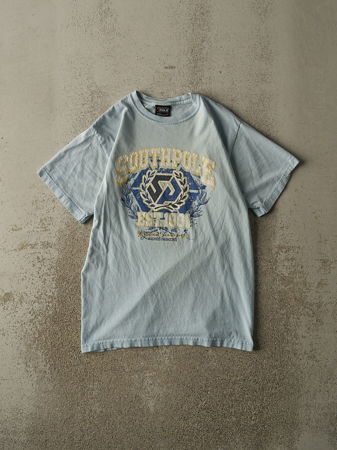 Vintage Y2K Baby Blue South Pole Tee (S/M)