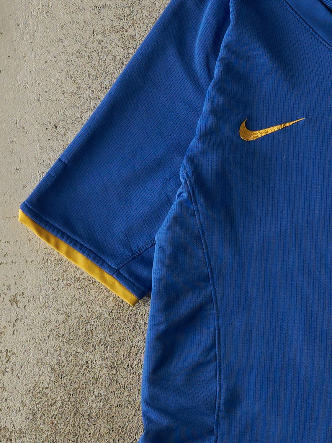 Vintage Y2K Blue Nike Brasil Soccer Jersey (XXS/XS)